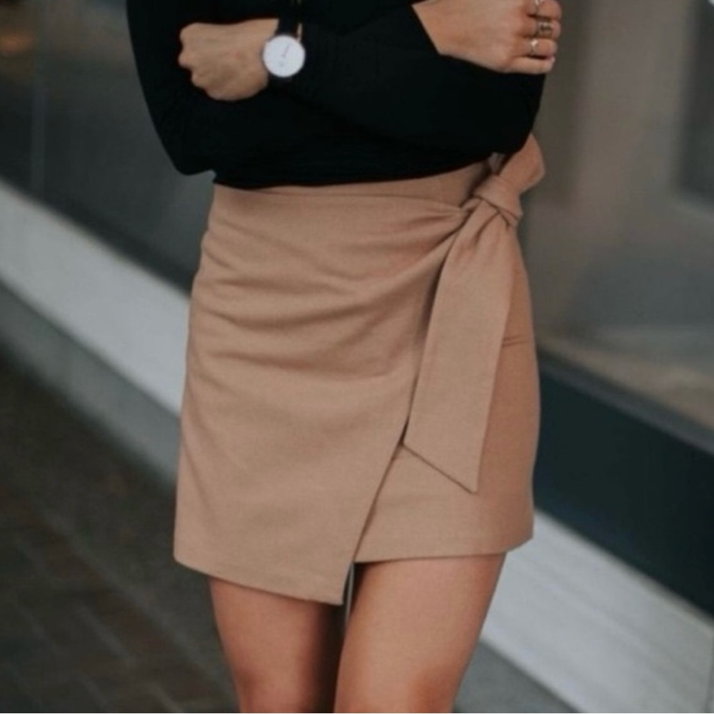 Wilfred Brown Wrap Mini Skirt Size 2